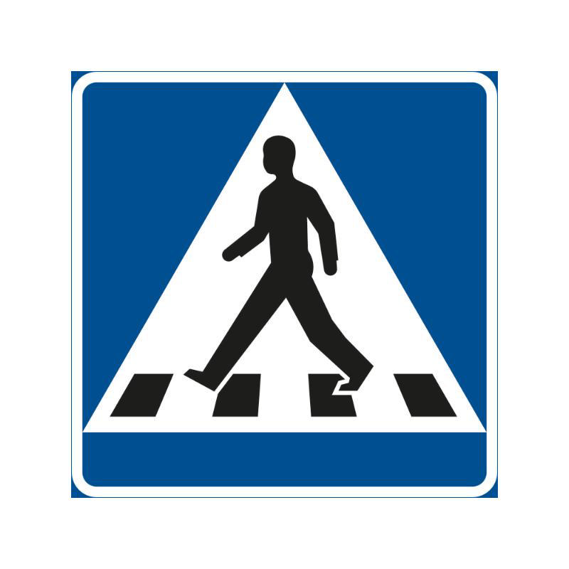 Väjning B3-1 N HR plast, Här går man 600x600mm