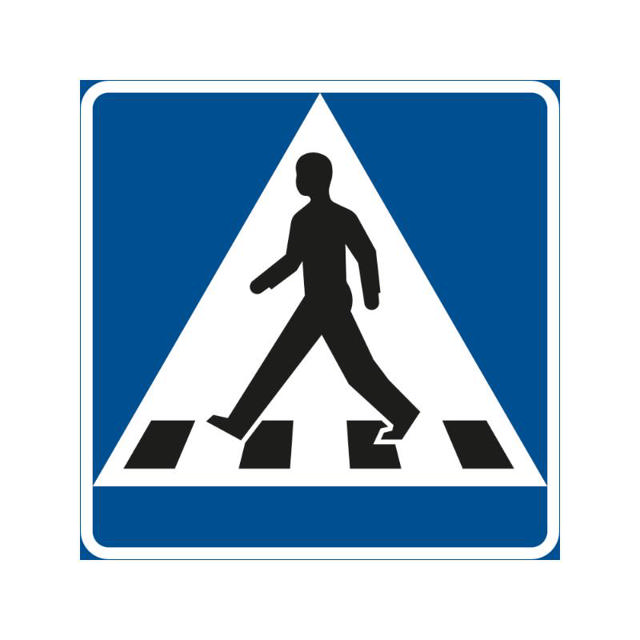 Väjning B3-1 N HR plast, Här går man 600x600mm