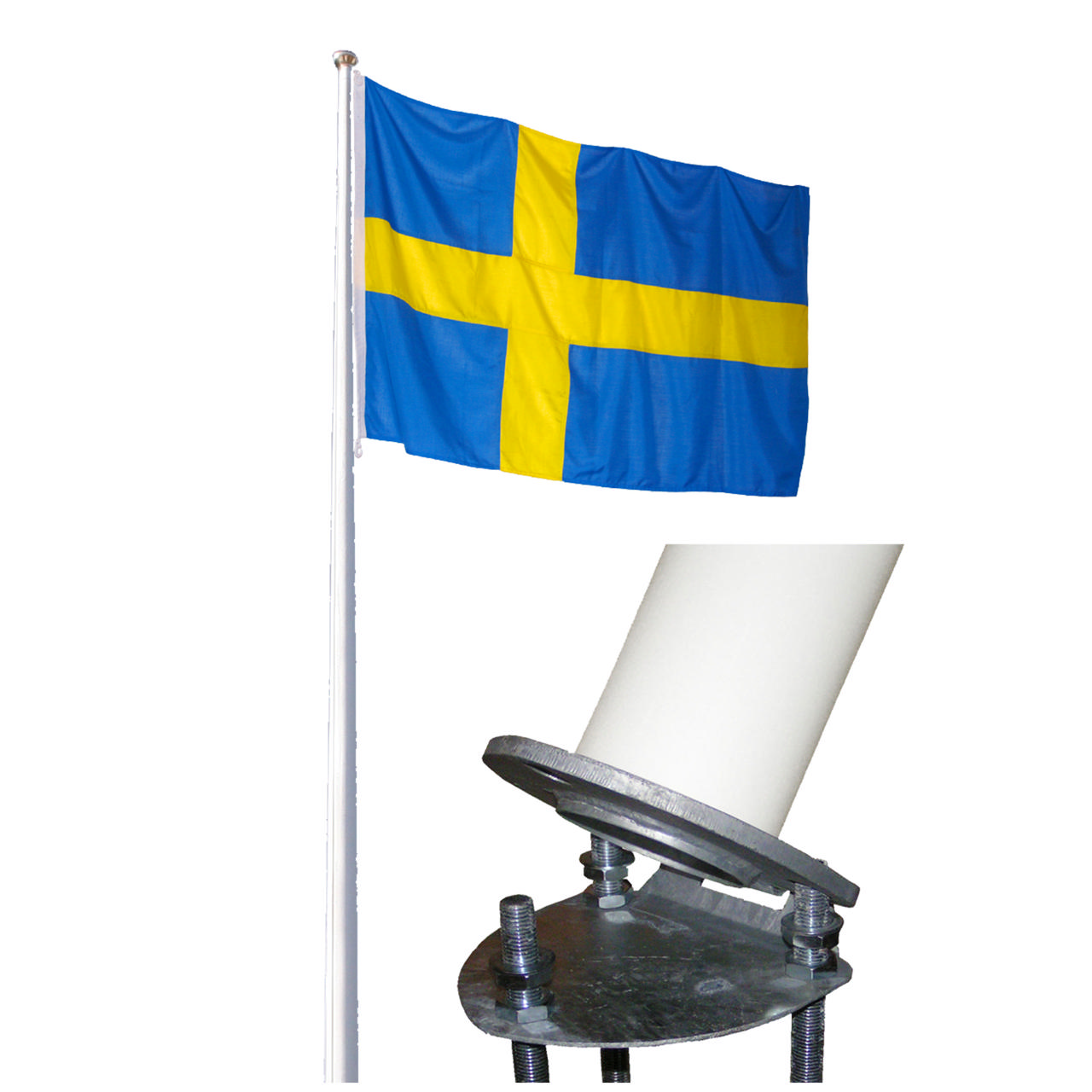 Flaggstång Nordic 10 m standard trekantsfäste