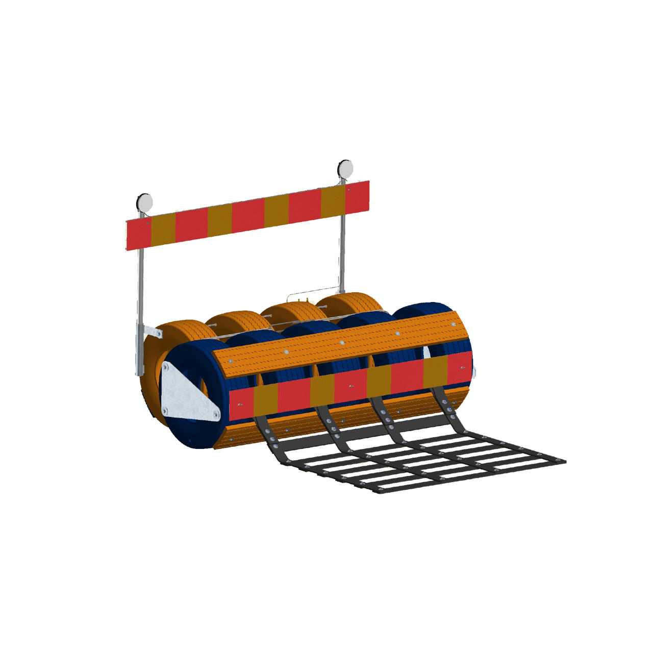 Buffert 100km/h blå/orange