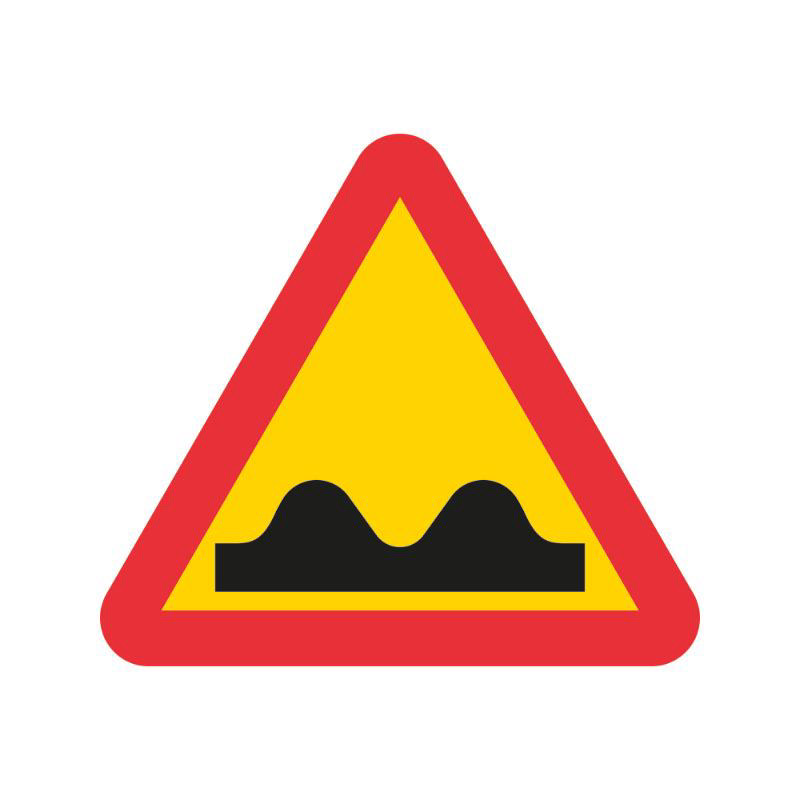 Varning A8 N HR plastinkl. variofäste Varning för ojämn väg