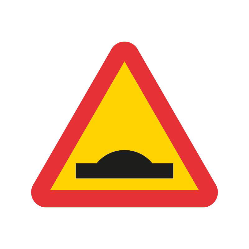 Varning A9-1 N HR plast inkl. variofäste Varning för farthinder