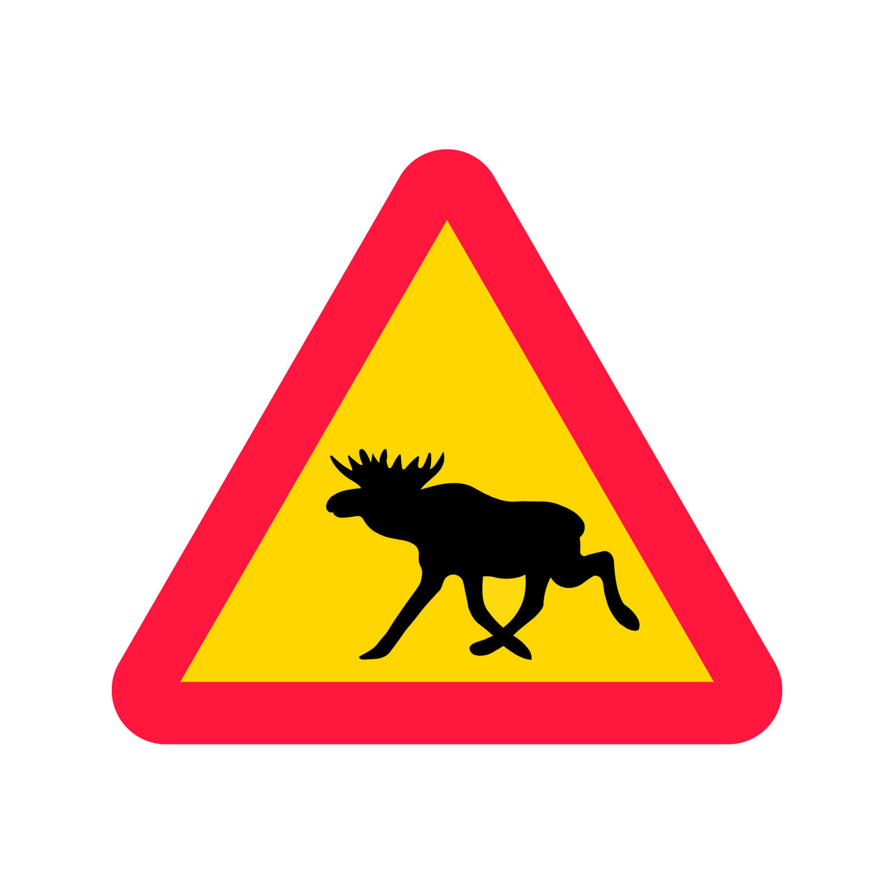 Varning A19-1 plast Varning för älg