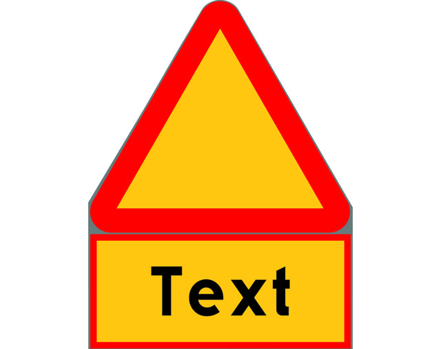 Varning A+ T-Tavla plast N HR