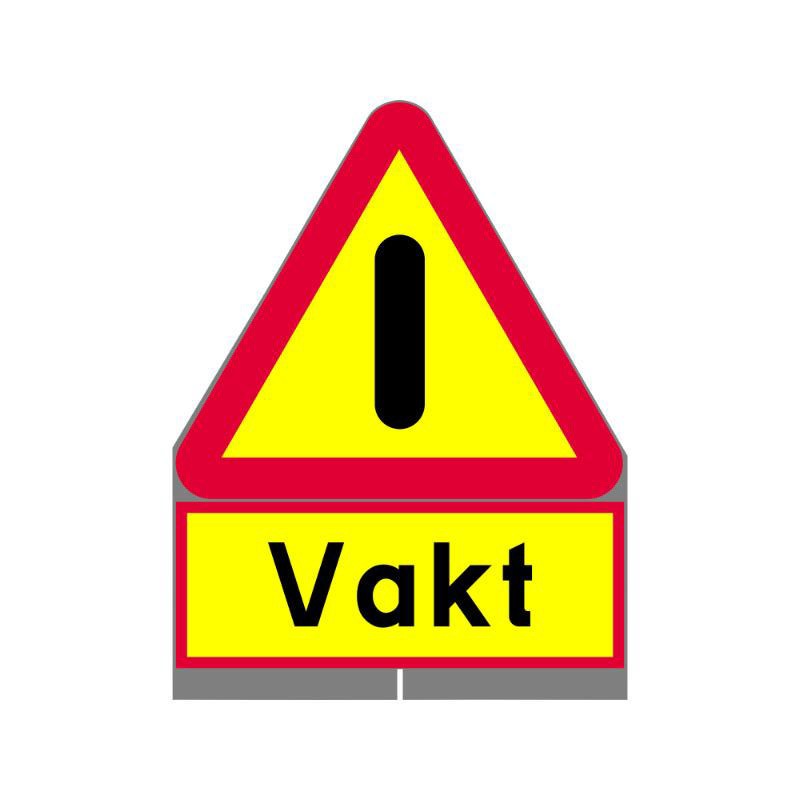 Varning A40+t-tavla plast N FL HR Vakt