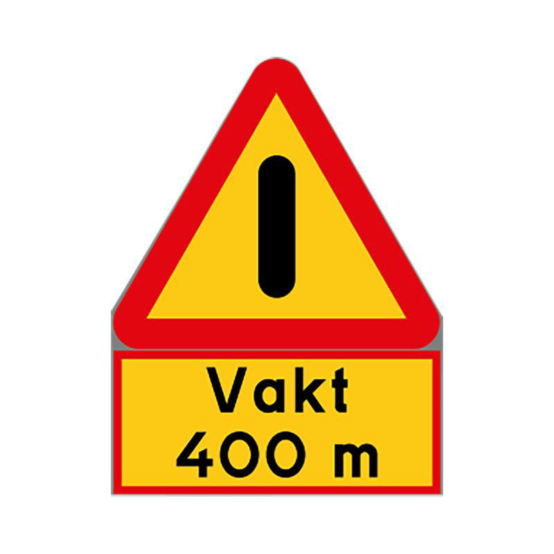 Varning A40+t-tavla N FL HR plast Vakt 400 m