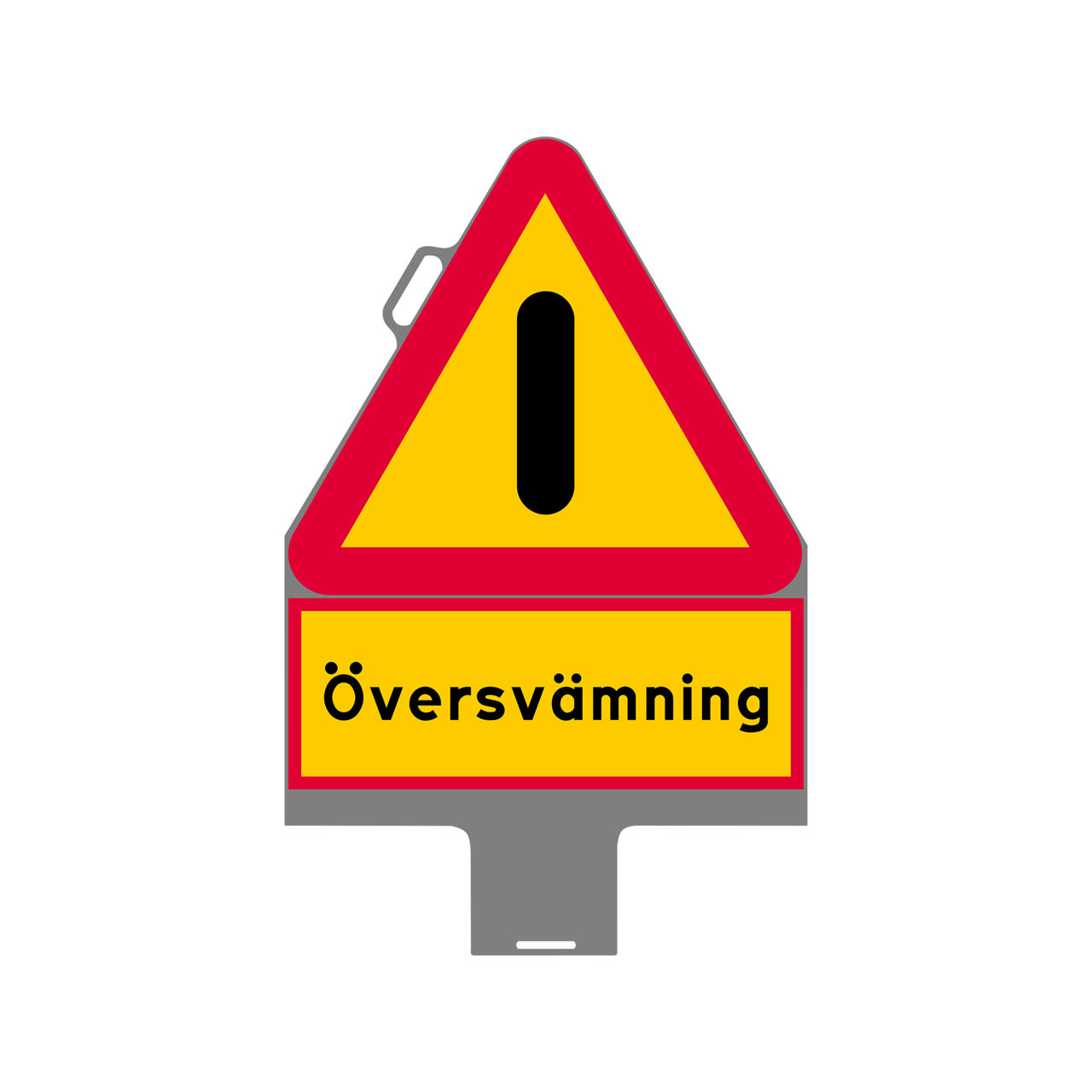 Varning A40+Översvämning N HR plast handtag