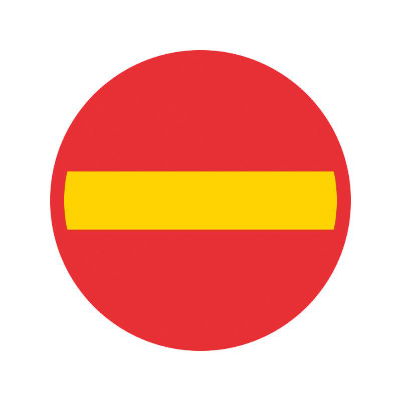 Förbud C1 plast inkl. variofäste Förbud mot infart med fordon