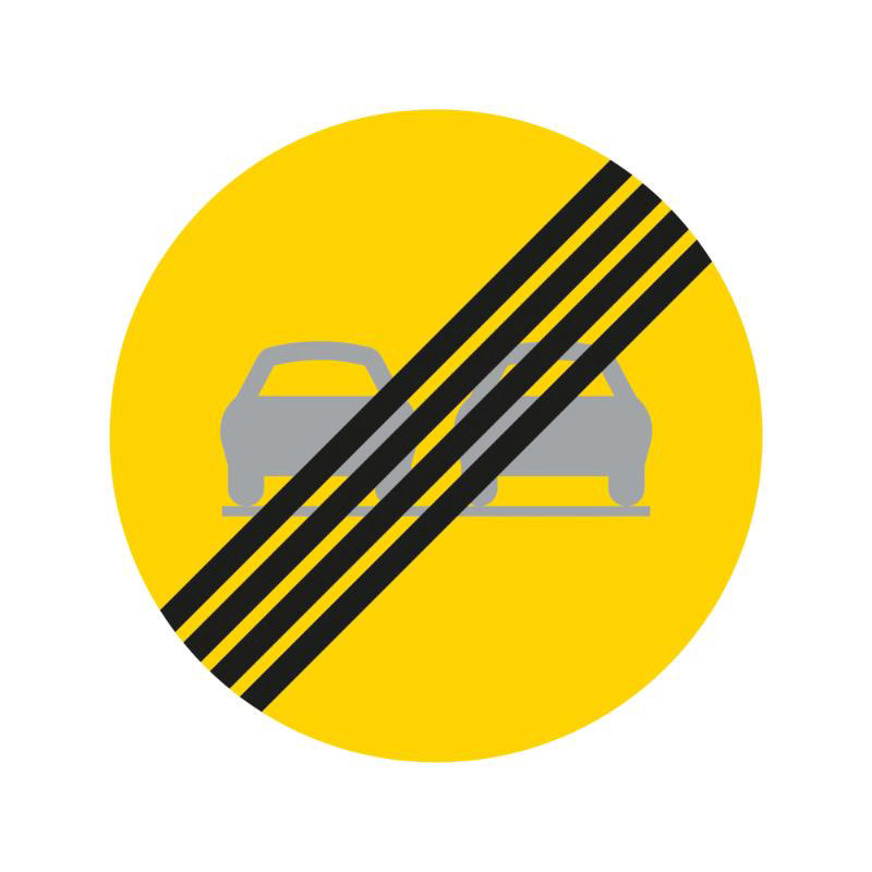 Förbud C28 N HR plast inkl. variofäste Slut på förbud mot omkörning