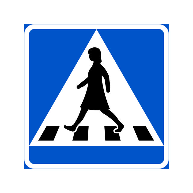 Väjning B3-2 Enkelsidig Övergångsställe