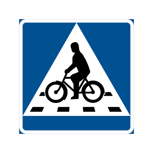 Väjning B8 Enkelsidig Cykelöverfart