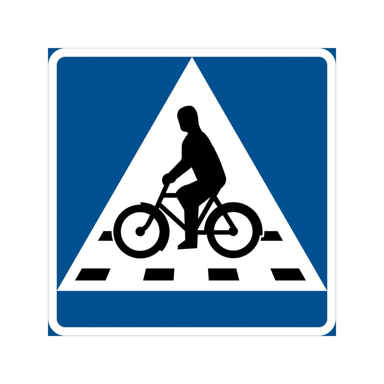 Väjning B8 Dubbelsidig toppmonterad Cykelöverfart