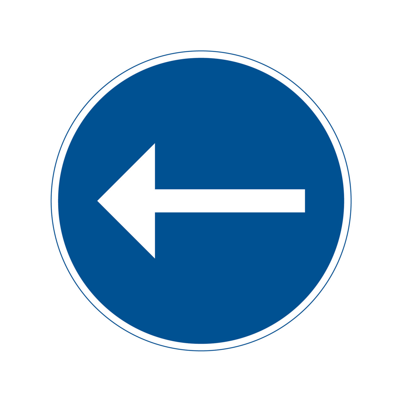 Påbud D1-1 Påbjuden körriktning vänster