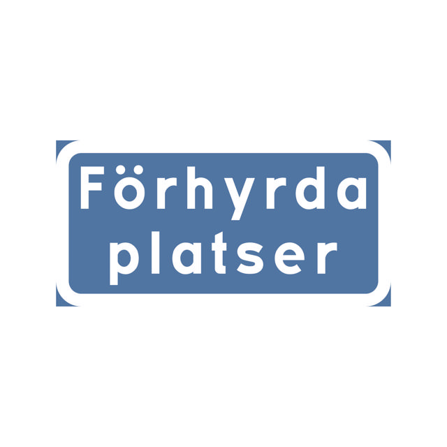 T-tavla Förhyrda platser 400x200mm