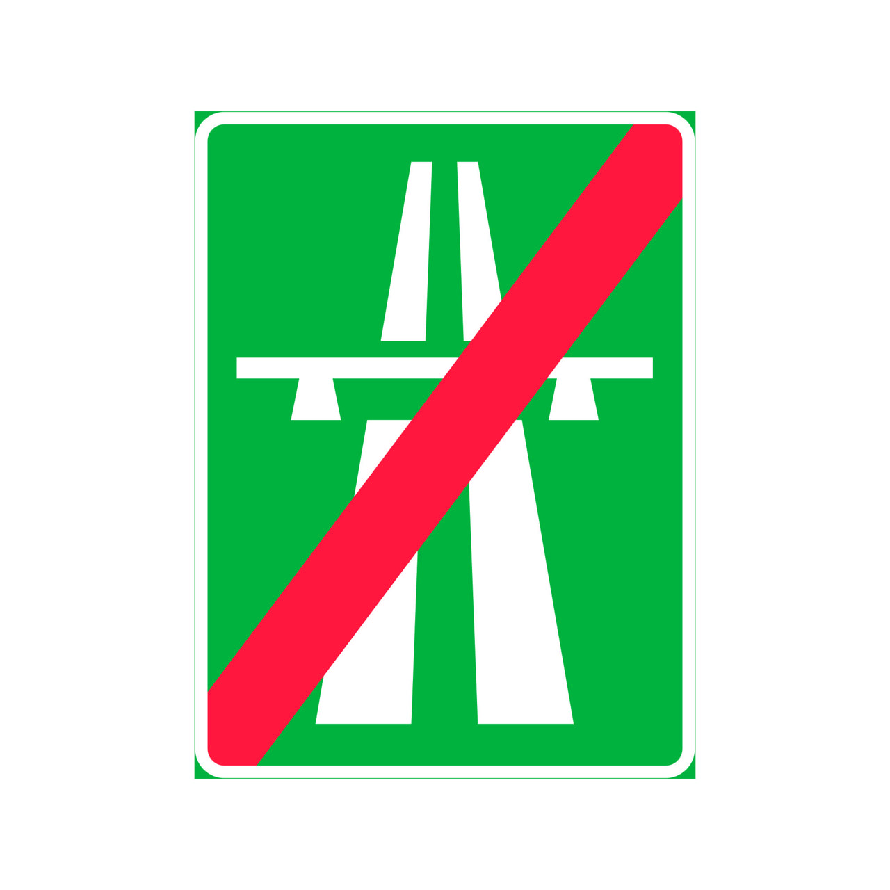 Anvisning E2 HR Motorväg upphör 600x800mm