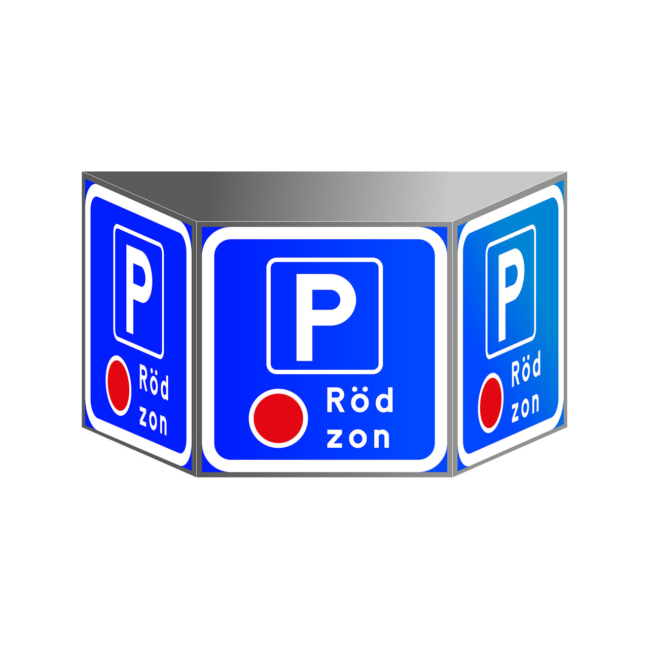 P-automatskylt 3-sid NR