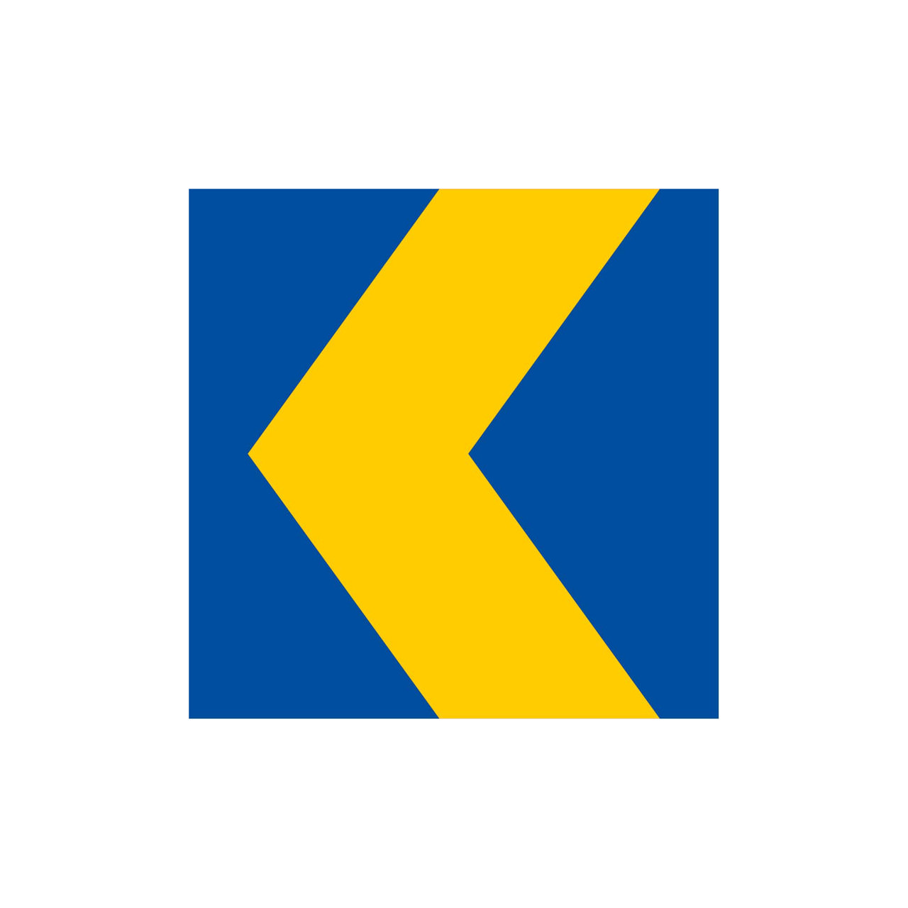 Markeringspil X1 blå/gul 600x600mm