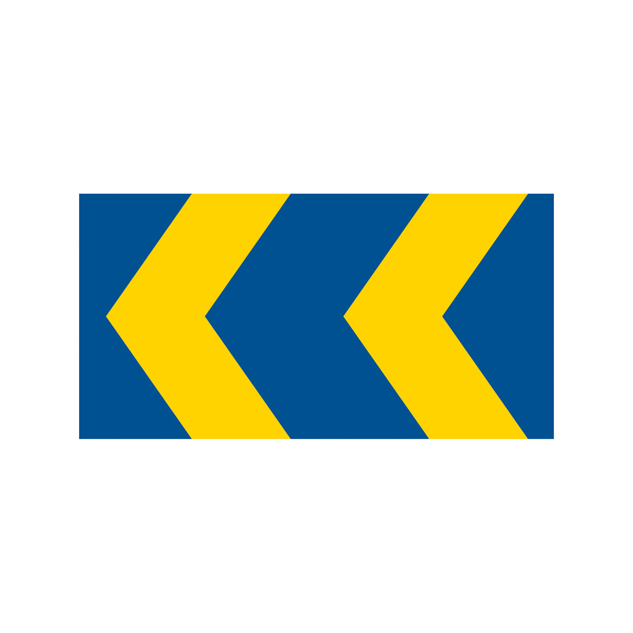 Markeringspil X1 blå/gul 1200x600mm