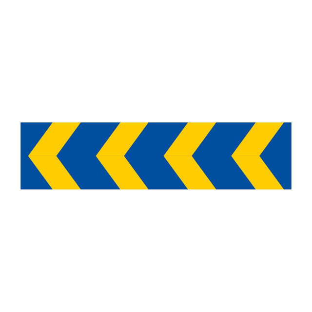 Markeringspil X1 blå/gul 2400x600mm