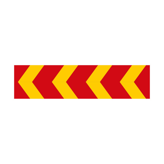 Markeringspil X1 röd/gul FL HR 2400x600mm