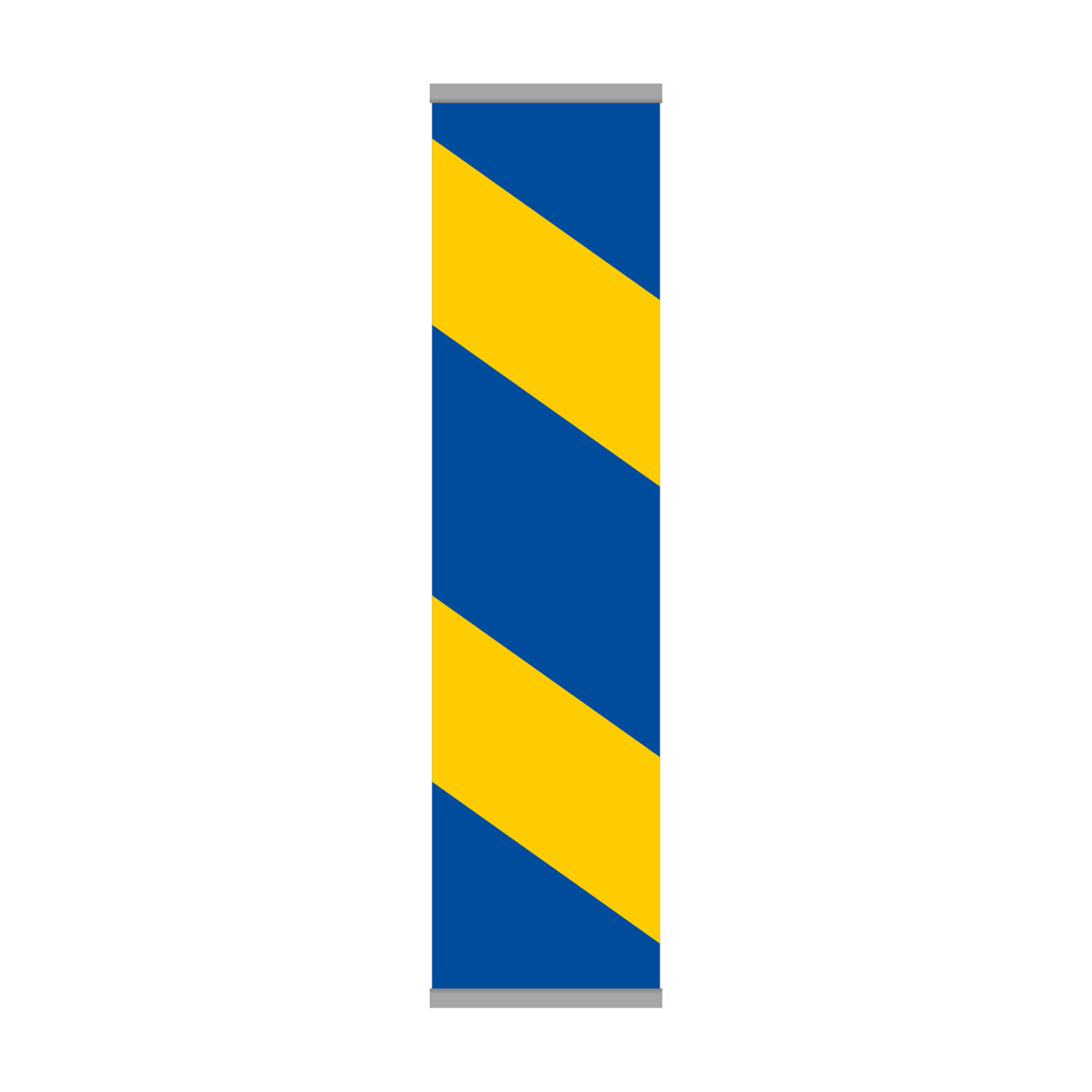 Markeringsskärm X3 blå/gul vänster HR med list 150x600mm